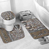 Africa Tribal Pattern Mixed Leopard Skin Bathroom Set - Wonder Print Shop