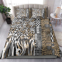 Africa Tribal Pattern Mixed Leopard Skin Bedding Set - Wonder Print Shop