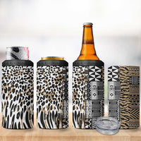 Africa Tribal Pattern Mixed Leopard Skin 4 in 1 Can Cooler Tumbler - Wonder Print Shop
