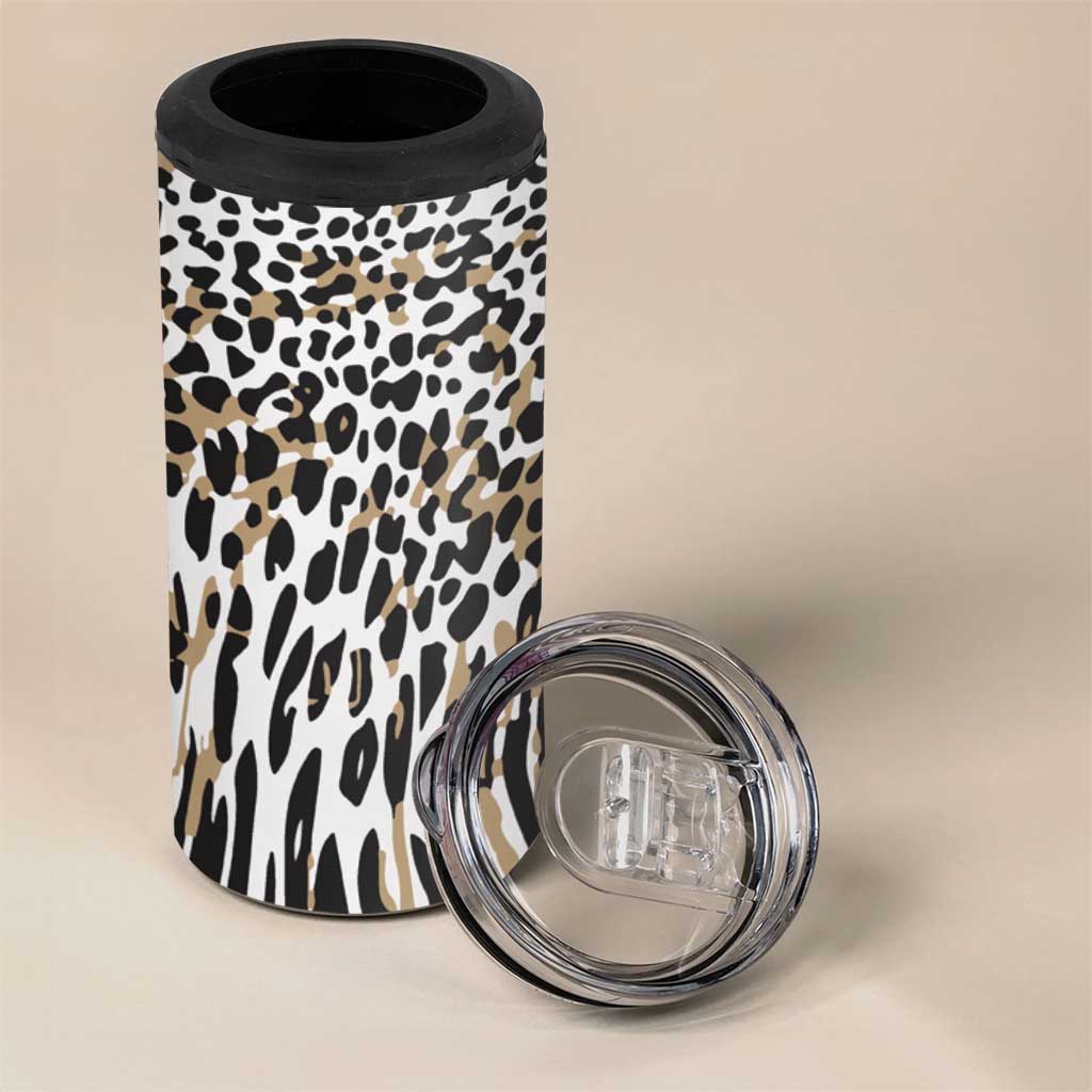 Africa Tribal Pattern Mixed Leopard Skin 4 in 1 Can Cooler Tumbler - Wonder Print Shop