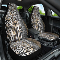 Africa Tribal Pattern Mixed Leopard Skin Car Seat Cover - Wonder Print Shop