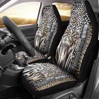 Africa Tribal Pattern Mixed Leopard Skin Car Seat Cover - Wonder Print Shop