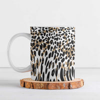 Africa Tribal Pattern Mixed Leopard Skin Ceramic Mug - Wonder Print Shop