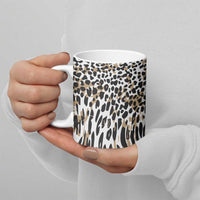 Africa Tribal Pattern Mixed Leopard Skin Ceramic Mug - Wonder Print Shop