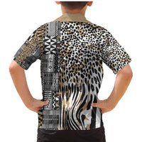 Africa Tribal Pattern Mixed Leopard Skin Family Matching Mermaid Dress and Hawaiian Shirt - Wonder Print Shop