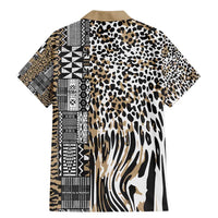 Africa Tribal Pattern Mixed Leopard Skin Family Matching Mermaid Dress and Hawaiian Shirt - Wonder Print Shop
