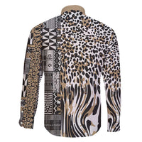 Africa Tribal Pattern Mixed Leopard Skin Family Matching Summer Maxi Dress and Hawaiian Shirt - Wonder Print Shop