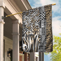 Africa Tribal Pattern Mixed Leopard Skin Garden Flag - Wonder Print Shop