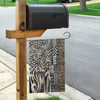 Africa Tribal Pattern Mixed Leopard Skin Garden Flag - Wonder Print Shop