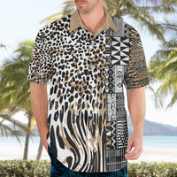 Africa Tribal Pattern Mixed Leopard Skin Hawaiian Shirt - Wonder Print Shop