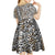 Africa Tribal Pattern Mixed Leopard Skin Kid Short Sleeve Dress - Wonder Print Shop