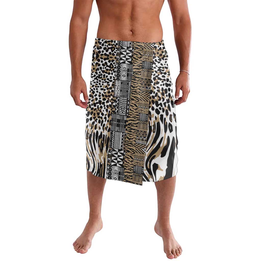 Africa Tribal Pattern Mixed Leopard Skin Lavalava - Wonder Print Shop