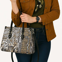 Africa Tribal Pattern Mixed Leopard Skin Leather Bag - Wonder Print Shop