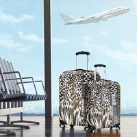 Africa Tribal Pattern Mixed Leopard Skin Luggage Cover - Wonder Print Shop