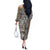 Africa Tribal Pattern Mixed Leopard Skin Off The Shoulder Long Sleeve Dress - Wonder Print Shop