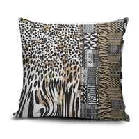 Africa Tribal Pattern Mixed Leopard Skin Pillow Cover - Wonder Print Shop