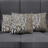 Africa Tribal Pattern Mixed Leopard Skin Pillow Cover - Wonder Print Shop