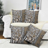 Africa Tribal Pattern Mixed Leopard Skin Pillow Cover - Wonder Print Shop