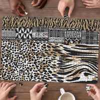 Africa Tribal Pattern Mixed Leopard Skin Puzzle - Wonder Print Shop