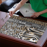 Africa Tribal Pattern Mixed Leopard Skin Puzzle - Wonder Print Shop
