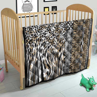 Africa Tribal Pattern Mixed Leopard Skin Quilt - Wonder Print Shop