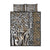 Africa Tribal Pattern Mixed Leopard Skin Quilt Bed Set - Wonder Print Shop