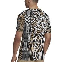 Africa Tribal Pattern Mixed Leopard Skin Rugby Jersey - Wonder Print Shop