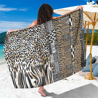 Africa Tribal Pattern Mixed Leopard Skin Sarong - Wonder Print Shop