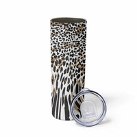 Africa Tribal Pattern Mixed Leopard Skin Skinny Tumbler - Wonder Print Shop