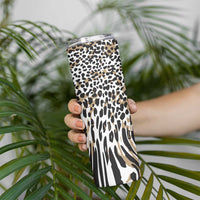 Africa Tribal Pattern Mixed Leopard Skin Skinny Tumbler - Wonder Print Shop