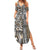 Africa Tribal Pattern Mixed Leopard Skin Summer Maxi Dress - Wonder Print Shop