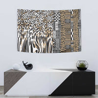 Africa Tribal Pattern Mixed Leopard Skin Tapestry - Wonder Print Shop