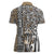 Africa Tribal Pattern Mixed Leopard Skin Women Polo Shirt - Wonder Print Shop