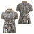Africa Tribal Pattern Mixed Leopard Skin Women Polo Shirt - Wonder Print Shop