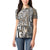 Africa Tribal Pattern Mixed Leopard Skin Women Polo Shirt - Wonder Print Shop