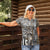 Africa Tribal Pattern Mixed Leopard Skin Women Polo Shirt - Wonder Print Shop