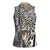 Africa Tribal Pattern Mixed Leopard Skin Women Sleeveless Polo Shirt - Wonder Print Shop