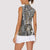 Africa Tribal Pattern Mixed Leopard Skin Women Sleeveless Polo Shirt - Wonder Print Shop