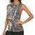 Africa Tribal Pattern Mixed Leopard Skin Women Sleeveless Polo Shirt - Wonder Print Shop