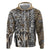 Africa Tribal Pattern Mixed Leopard Skin Zip Hoodie - Wonder Print Shop