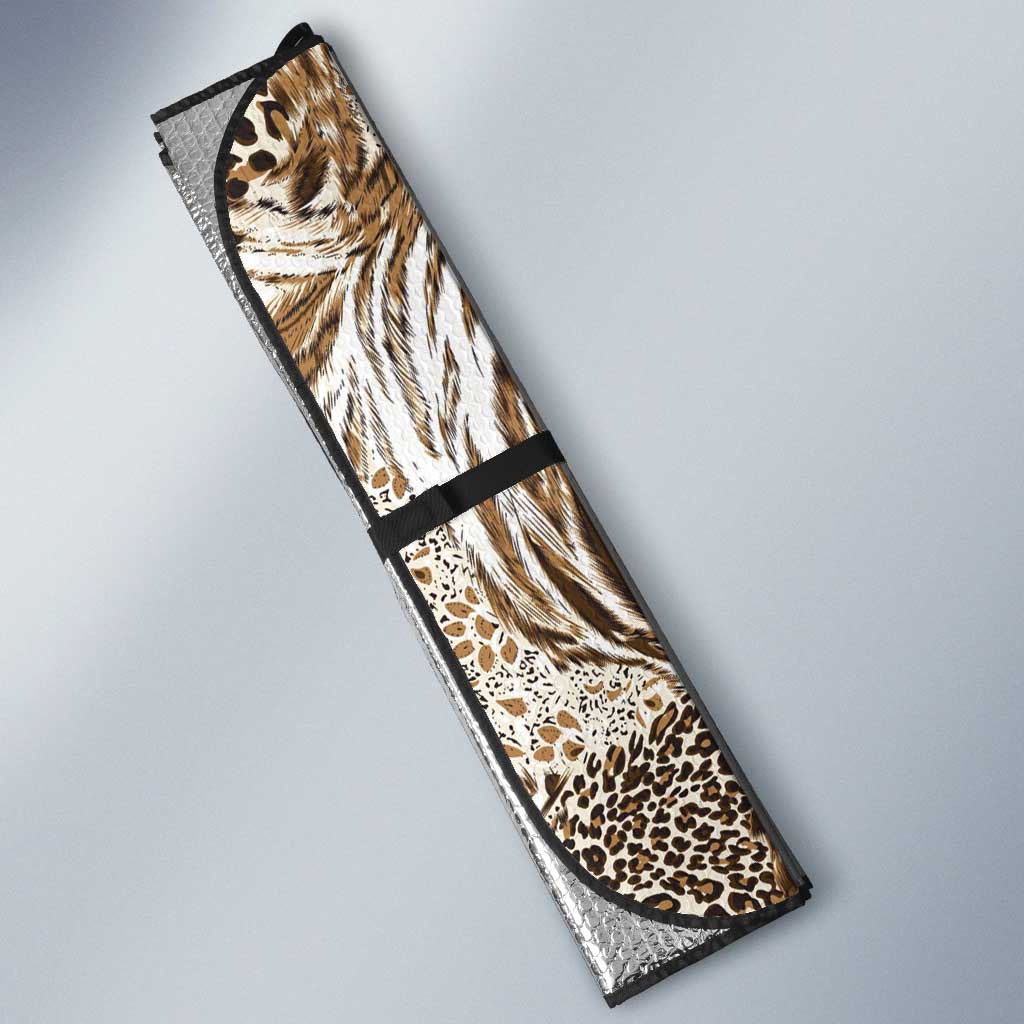 Wild Animal Skins Auto Sun Shade Leopard Pattern - Wonder Print Shop