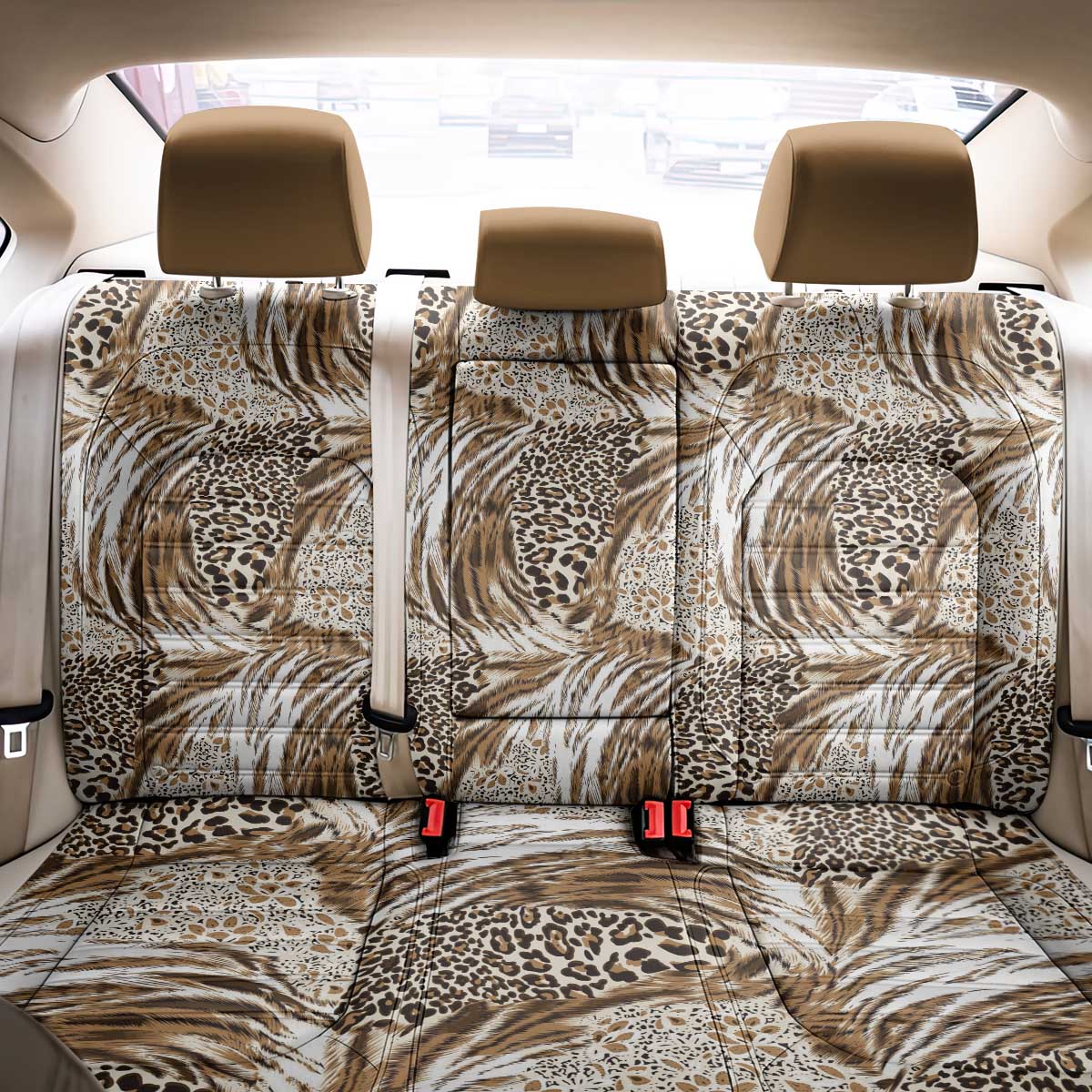 Wild Animal Skins Back Car Seat Cover Leopard Pattern - Wonder Print Shop