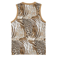 Wild Animal Skins Basketball Jersey Leopard Pattern - Wonder Print Shop