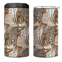 Wild Animal Skins 4 in 1 Can Cooler Tumbler Leopard Pattern - Wonder Print Shop