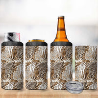 Wild Animal Skins 4 in 1 Can Cooler Tumbler Leopard Pattern - Wonder Print Shop