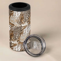 Wild Animal Skins 4 in 1 Can Cooler Tumbler Leopard Pattern - Wonder Print Shop