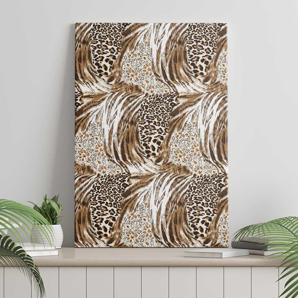 Wild Animal Skins Canvas Wall Art Leopard Pattern - Wonder Print Shop