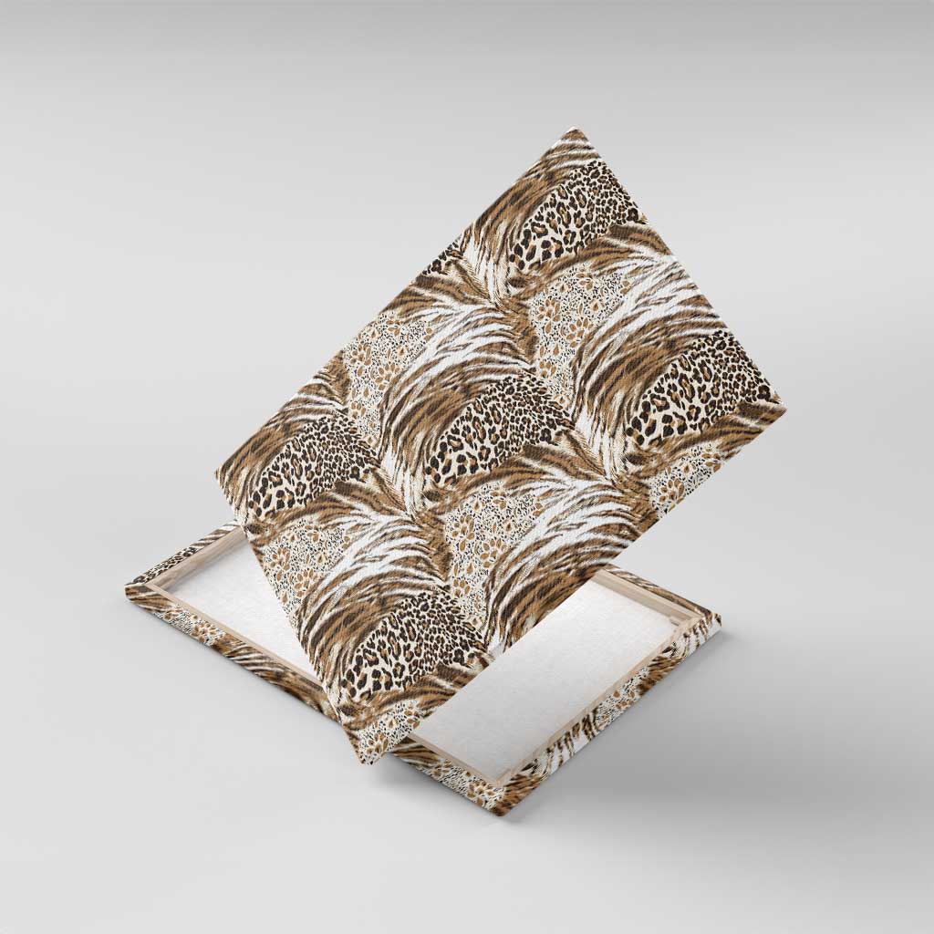 Wild Animal Skins Canvas Wall Art Leopard Pattern - Wonder Print Shop
