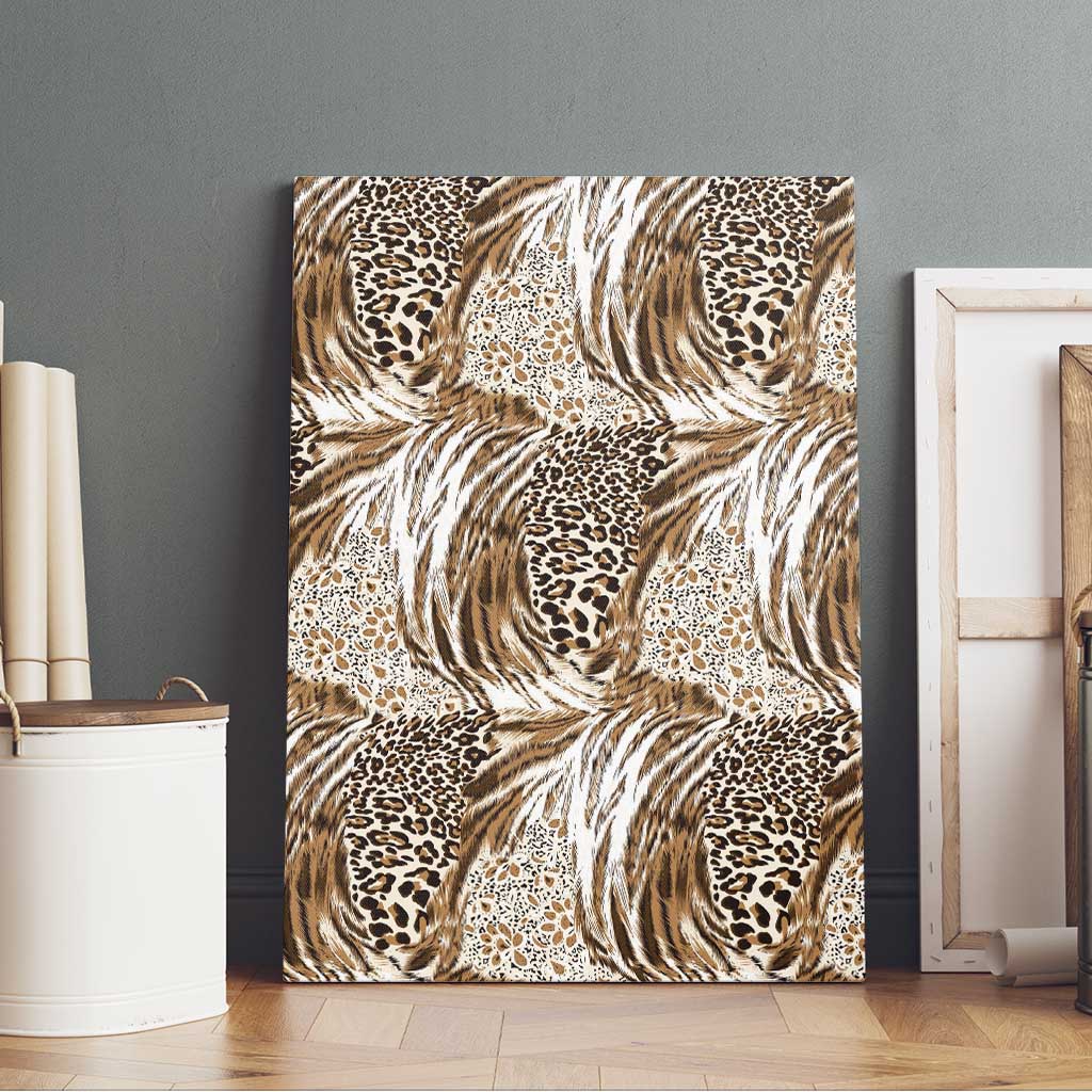 Wild Animal Skins Canvas Wall Art Leopard Pattern - Wonder Print Shop