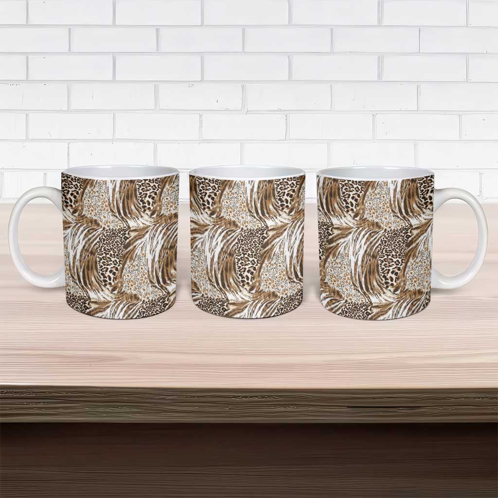 Wild Animal Skins Ceramic Mug Leopard Pattern - Wonder Print Shop